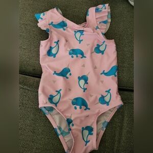 Cat & Jack Swimsuit with Blue Whale Print